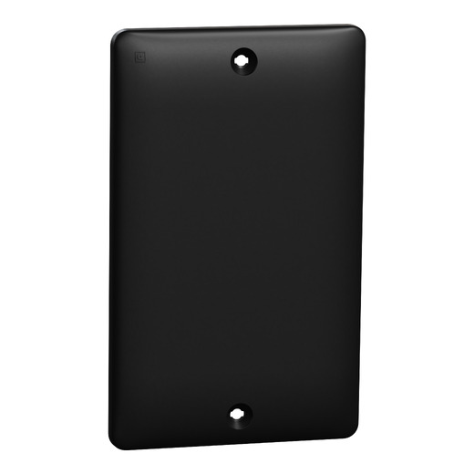 X Series 1 Gang Standard Size Blank Wall Plate Matte Black