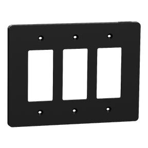 X Series 3 Gang Mid Size Plus Wall Plate Matte Black