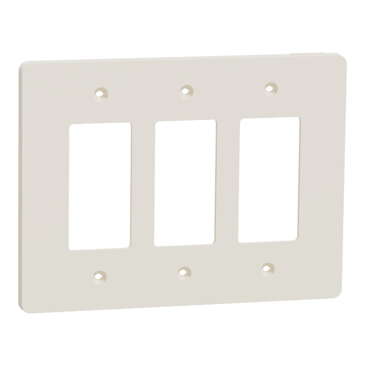 X Series 3 Gang Mid Size Plus Wall Plate Matte Light Almond
