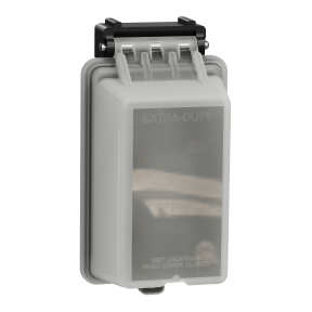 Cover, X Series, weatherproof, 1 gang, transparent, Standard/Decorative, vertical mounted, matte finish