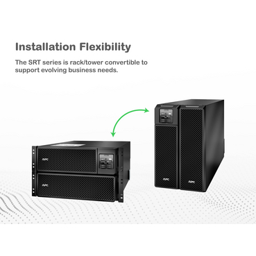 APC Smart-Ups SRT 10Kva 4U Rm 降圧変圧器 SRT10KRMXLT - APC Smart-UPS On-Line, 10kVA/10kW, Rackmount 6U, 208V, 4x  L6-20R+2x L6-30R NEMA outlets, Network Card+SmartSlot, Extended runtime, W/  rail kit | Schneider Electric USA