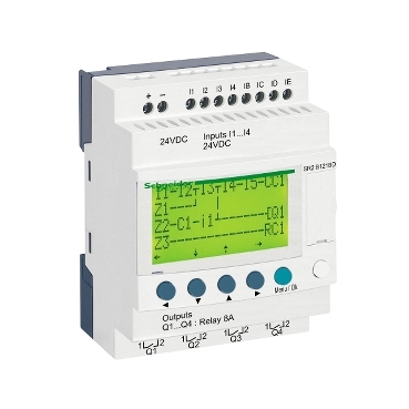 Zelio Logic Schneider Electric Logikreläer för applikationer från 10 till 40 I/O. De används i mindre automatiserade system för styrning av mindre maskiner och funktioner inom kommersiella byggnader t.ex belysning, passerkontroll.