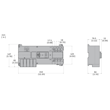 TransferPacT Active Automatic, 63A, 2P, LCD, frame 100A - Illustration