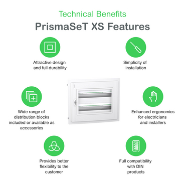 LVSXP224 - Modular enclosure, PrismaSeT XS, flush, 2 x 24 modules