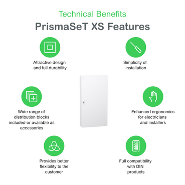 LVSXQ624 - Modular enclosure, PrismaSeT XS, surface, 6 x 24
