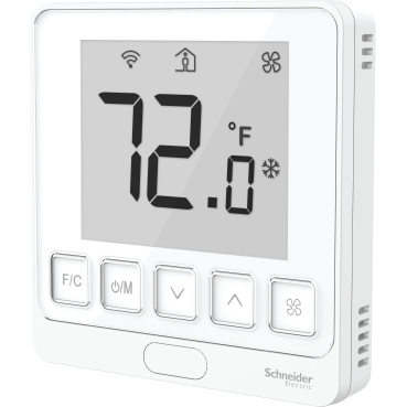 TH903-ZP-W - SpaceLogic TH903 Series thermostat, LCD/Buttons 