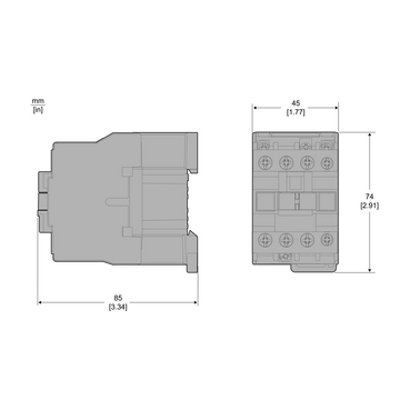 D3N 3P contactor 25A 230V 50/60Hz 1NO- TI