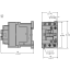 TVS contactor 6A 380V DC24V 1NC - Technical Illustration