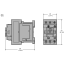 TVS contactor 38A 380V DC24V 1NC - Technical Illustration