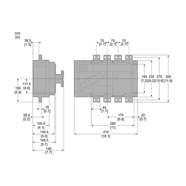 スイッチ　Switch 31365 - switch disconnector, Compact INV1600, visible break, 1600