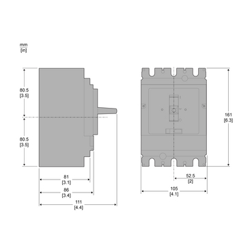 EZS160E TM100D 3P3D circuit breaker - TI