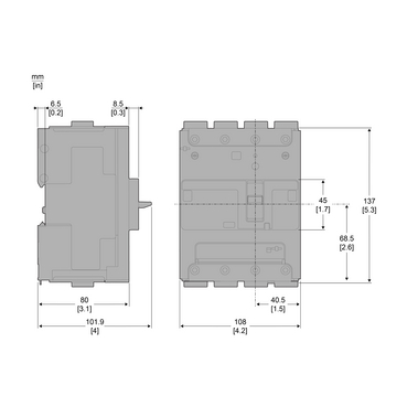 SWITCH NSXm50NA AC 4P 50A BUSBAR - TI