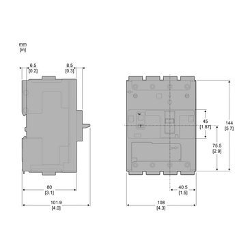 NSXm63B 25kA AC 4P 25A 4.1 BUSBAR - TI