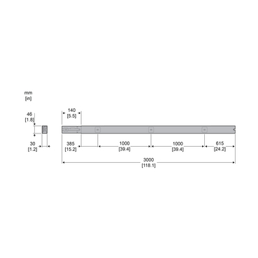 STRAIGHT DISTRIBUTION LENGTHS 40A 3M - TI