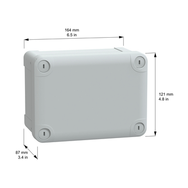PanelSeT TBS & TBP ext.121x87x164mm low cov - TI - Dimensions