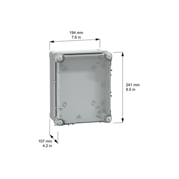 PanelSeT TBS & TBP ext.194x107x241mm high tspt cov - TI - Dimensions