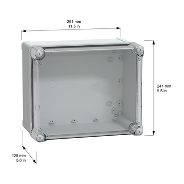 PanelSeT TBS & TBP ext.241x128x291mm high tspt cov - TI - Dimensions