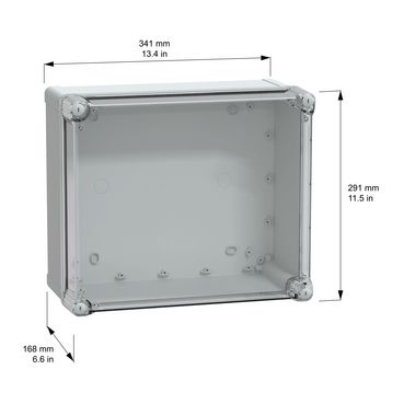 PanelSeT TBS & TBP ext.291x168x341mm high tspt cov - TI - Dimensions