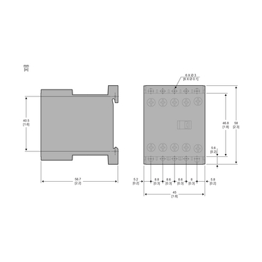 LC1K0901D7 - Contactor, TeSys K, 3P, AC-3/AC-3e,440V 9A, 1NC