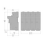 FUSE HOLDER 3P N 125A FOR FUSE 22 X 58M - TI
