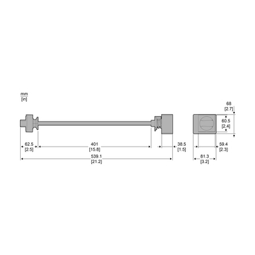 TeSys EXTENDED ROT HANDLE BLACK BV4 - TI