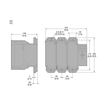 FUSE DISCONNECT SWITCH 3X 315A B1..B3 - TI