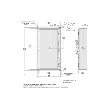 Illustration: Dimensions Drawing for H326AWK, H326DS,  H326NAWK, H326NDS, H366AWK, H366DS, H366NAWK,  H366NDS, HU366AWK, HU366DS, HU366SS, and H366SS