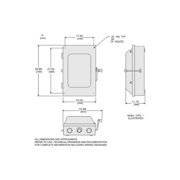 DA NA  82344 - Safety switch, double throw, non fusible, 3 pole, 3