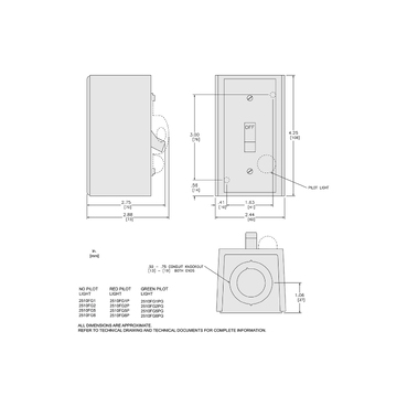 2510FG1PG - Manual starter, fractional horsepower, 16A, 1 pole
