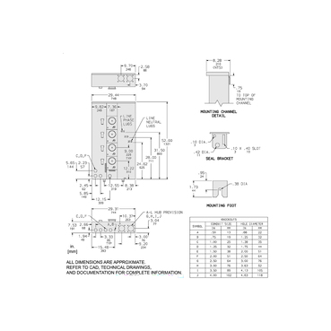 Illustration: Dimensions Drawing for MP64200