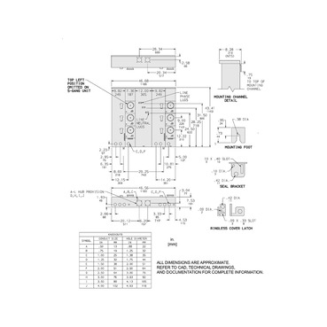 Illustration: Dimensions Drawing for MPH85200, MPH86200, MPR85200, and MPR86200