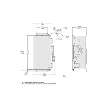 Illustration: Dimensions Drawing for H362SS and HU362SS
