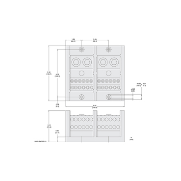 9080LBA265212 - Power distribution block, Linergy, 2 pole, 2 line
