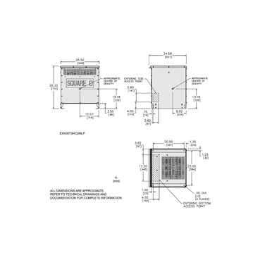 Illustration: Dimensions Drawing for EXN30T3HCUNLP