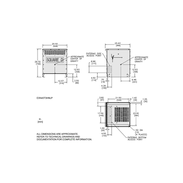 EXN45T3HNLP - Transformer, dry type, DOE 2016, 45kVA, 3 phase