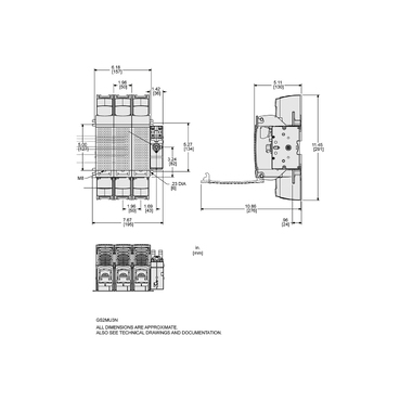 Illustration: Dimensions Drawing for GS2MU3N