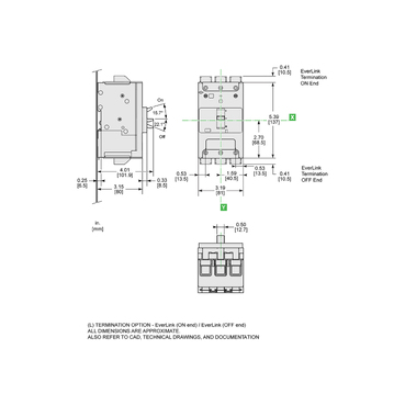 BDL36015 - Circuit breaker, PowerPacT B, 15A, 3 pole, 600Y