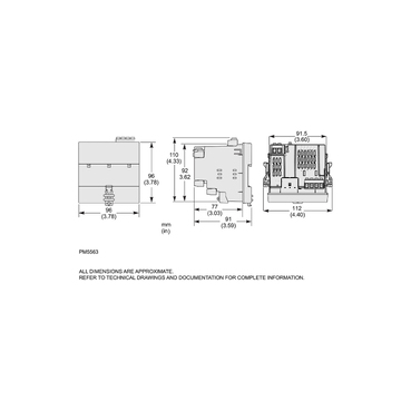 Illustration: Dimensions Drawing for PM5563