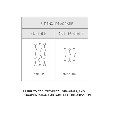 Illustration: Wiring Diagrams for H361DX and HU361DX