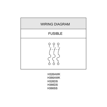 Illustration: Wiring Diagram for H326AWK, H326DS, H366AWK, H366AWKVW, H366DS, and H366SS