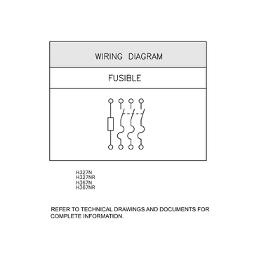 Illustration: Wiring Diagram for H327N, H327NR, H367N, and H367NR