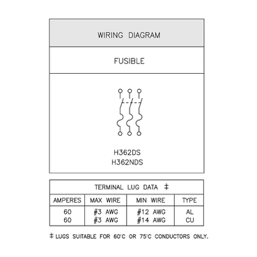 Illustration: Wiring Diagram for H362DS, and H362NDS