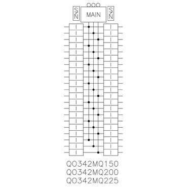 Illustration: Wiring Diagram for QO342MQ150, QO342MQ200, and QO342MQ225
