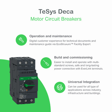 TeSys GV3P thermal-magn motor circuit breaker 62-73A EverLink-4