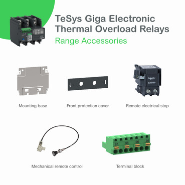 Electronic thermal overload relay,TeSys Giga,160-630 A,class 5E-30E,push-in control connection-3