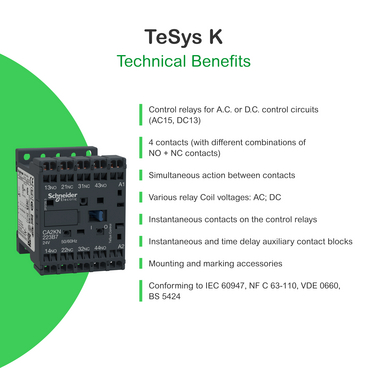 TeSys K Control Relay Technical Benefits