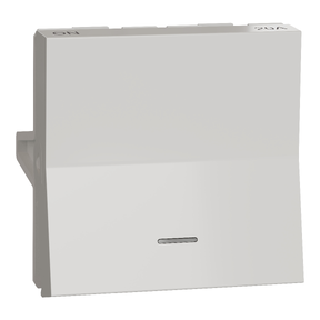 Unica Pure 20A Double Pole Switch with Indicator, White