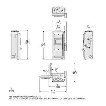 VH221BRBGL - Safety switch, VisiPacT, heavy duty, fused, viewing