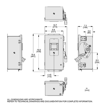 Illustration: Dimensions Drawing for VH362DSGL