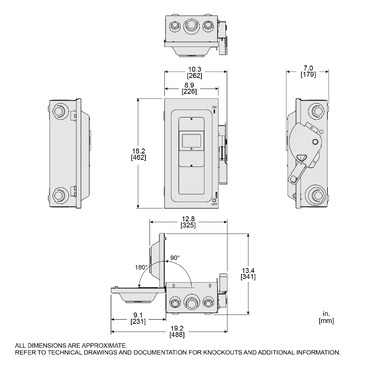 VH362 - Safety switch, VisiPacT, heavy duty, fused, viewing window